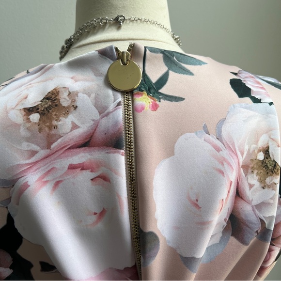 Calvin Klein Blush Floral Sleeveless Pink Dress Size 18W - Picture 4 of 5